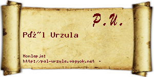 Pál Urzula névjegykártya